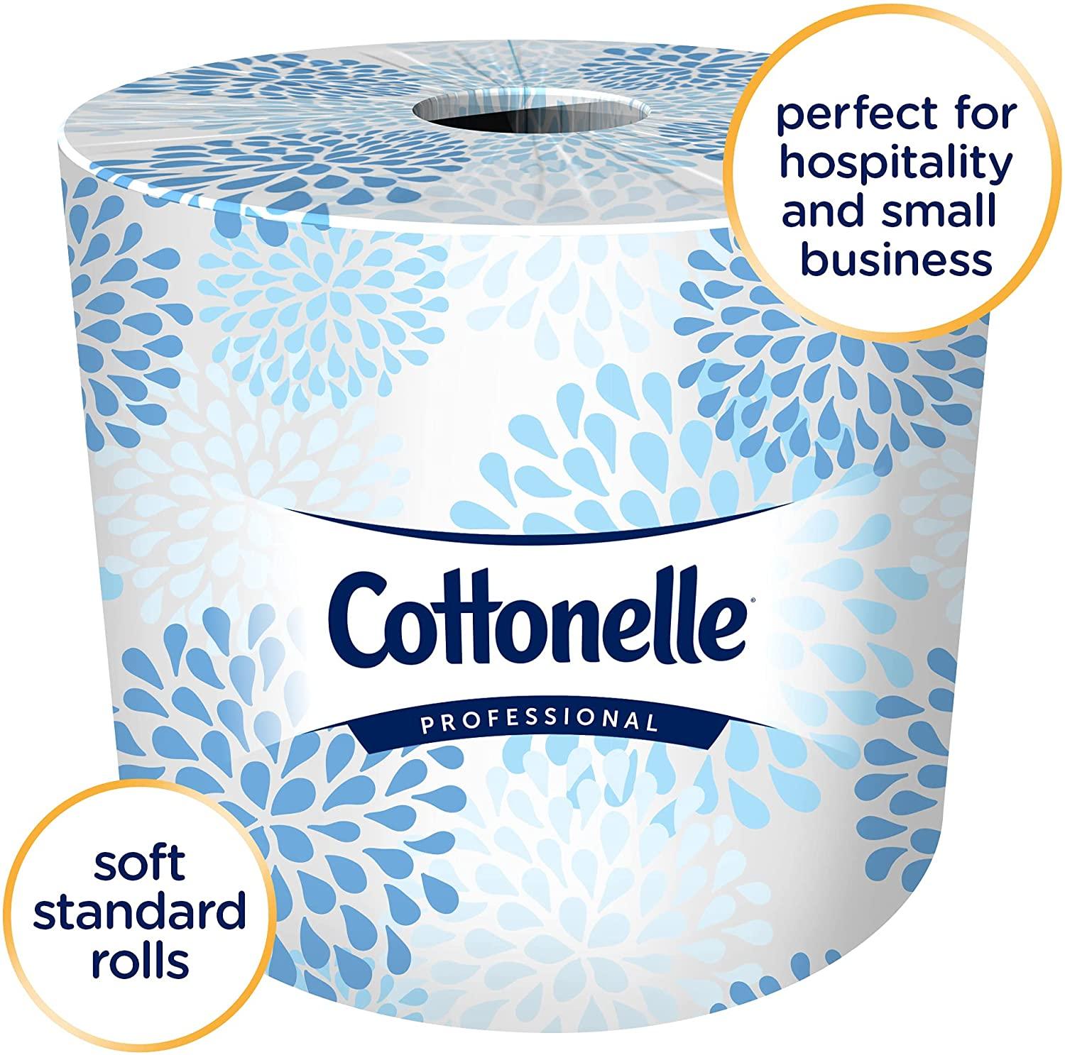 Scott Essential Professional Bulk Toilet Paper for Business (04460),  Individually Wrapped Standard Rolls, 2-PLY, White, 80 Rolls / Case, 550  Sheets / Roll
