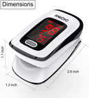 SurgiMac Dental District Medical Supply - Pulse Oximeter Fingertip (Oximetro), Heart Rate Monitor and SpO2 Levels, Portable Pulse Oximeter with Case