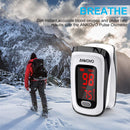SurgiMac Dental District Medical Supply - Pulse Oximeter Fingertip (Oximetro), Heart Rate Monitor and SpO2 Levels, Portable Pulse Oximeter with Case