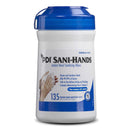 SurgiMac Dental District Medical Supply - Sani-Hands Instant Hand Sanitizing Wipes, Canister with 135 Wipes, 6" x 7.5" (Case of 12)