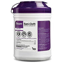 SurgiMac Dental District Medical Supply - Super Sani-Cloth Large Wipes (6" x 6.75") 160/CANISTER High Alcohol (55%). EPA