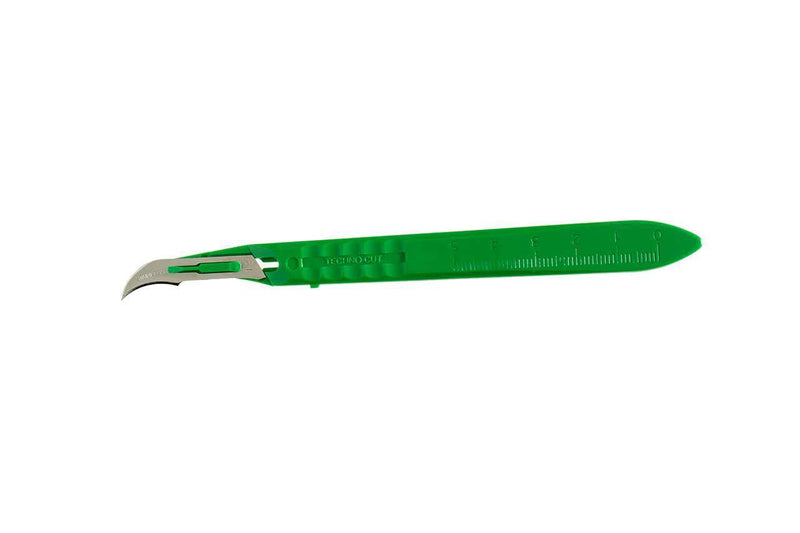 MYCO Scalpel Technocut No. 15 Stainless Steel 10/bx / Plastic Classic Grip Handle Sterile Disposable 6008T-15