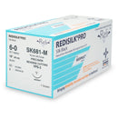 Nonabsorbable Suture with Needle Reli Redisilk Silk MPS-3 3/8 Circle Conventional Cutting Needle Size 6 - 0 Braided SK681-M