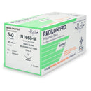 Nonabsorbable Suture with Needle Reli Redilon Nylon MPS-3 3/8 Circle Conventional Cutting Needle Size 5 - 0 Monofilament N1668-M