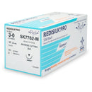 Nonabsorbable Suture with Needle Reli Redisilk Silk MJ-1 1/2 Circle Reverse Cutting Needle Size 3 - 0 Braided SK7762-M