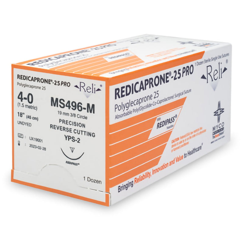 Nonabsorbable Suture without Needle Redicaprone Nylon Monofilament Size 4-0 MS496-M
