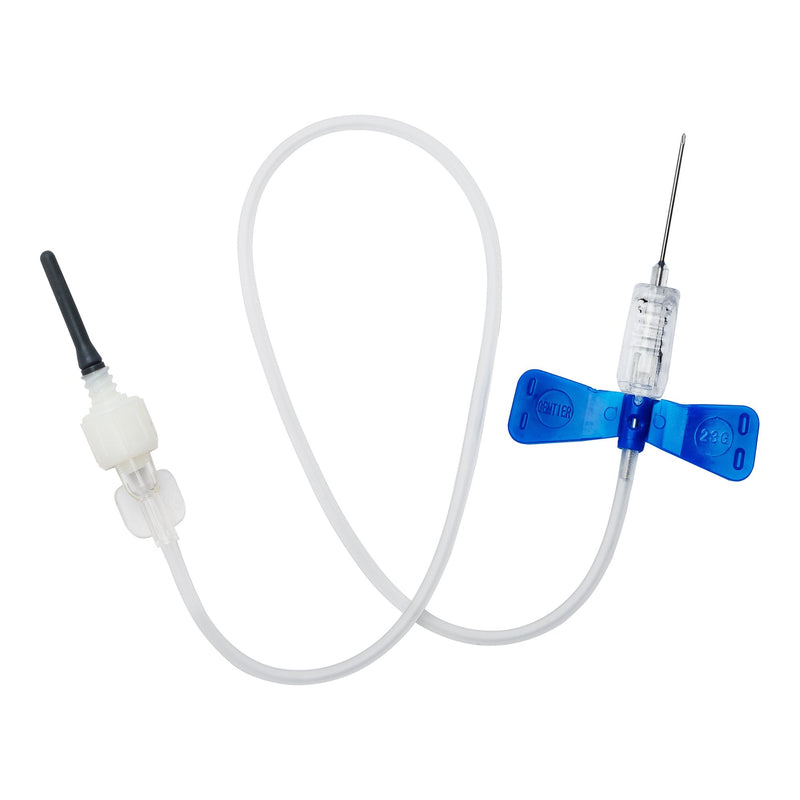 RELI Gemtier Blood Collection Set 23 Gauge 3/4 Inch Needle Length Safety Needle 3-7/8 Inch Tubing Sterile GSBCS23G-3