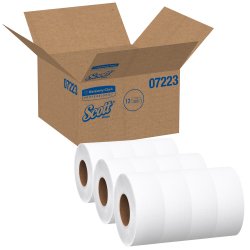 Toilet Tissue Scott® Essential JRT White 1-Ply Jumbo Size Cored Roll Continuous Sheet 3-11/20 Inch X 2000 Foot