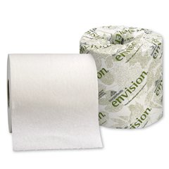 Toilet Tissue envision White 1-Ply Standard Size Cored Roll 1210 Sheets 4 X 4-1/20 Inch