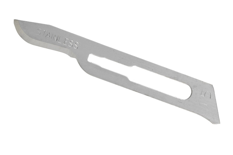 MYCO Surgical Blade Glassvan Carbon Steel No. 15C Sterile Disposable Individually Wrapped 2001T-15C