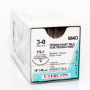 Suture, Silk N/absrb Blk Br 3-0 18" (12/bx)