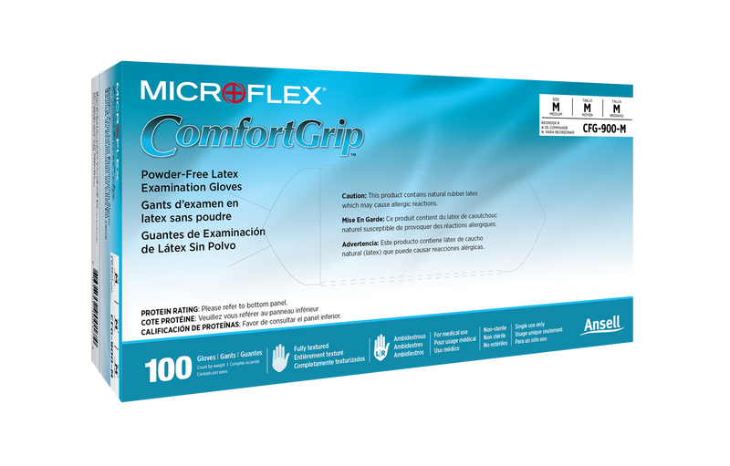 Microflex Comfortgrip Powder Free Latex Exam Gloves CFG-900-XS-1