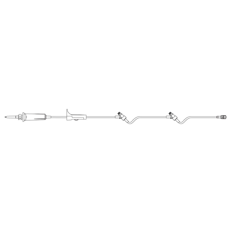 Primary IV Administration Set SafeDay Gravity 2 Ports 10 Drops / mL Drip Rate Without Filter 92 Inch Tubing Solution | B. Braun Medical | SurgiMac