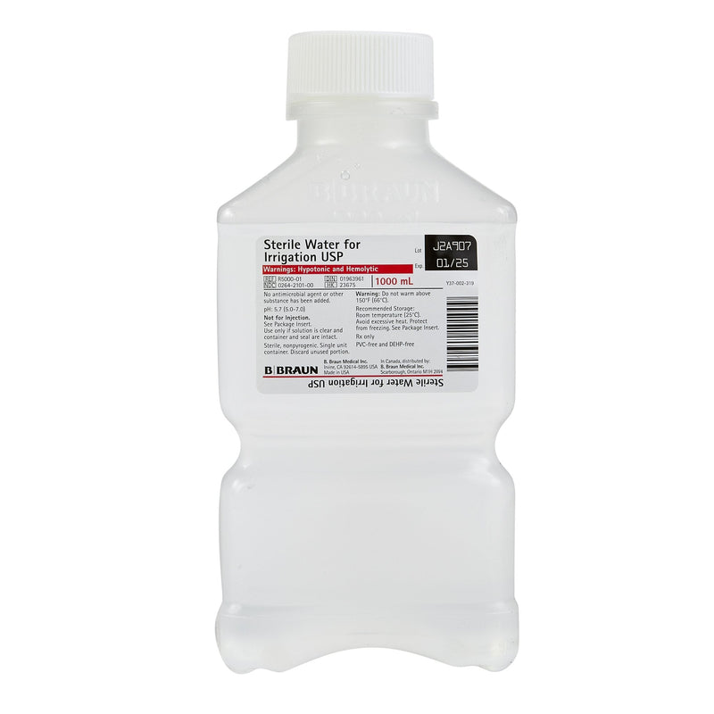 Irrigation Solution Sterile Water for Irrigation Not for Injection Bottle 1,000 mL | B. Braun Medical | SurgiMac