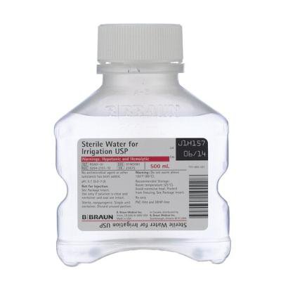 Irrigation Solution Sterile Water for Irrigation Not for Injection Bottle 500 mL | B. Braun Medical | SurgiMac