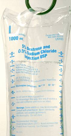 Caloric Agent Dextrose / Sodium Chloride 5% - 0.9% IV Solution Flexible Bag 1,000 mL | B. Braun Medical | SurgiMac