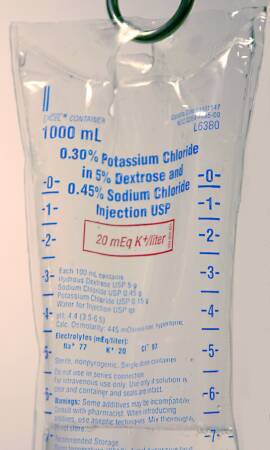 Replacement Preparation Potassium Chloride / Dextrose 5% / Sodium Chloride 0.45% 40 mEq / 1,000 mL IV Solution Flexible Bag 1,000 mL | B. Braun Medical | SurgiMac