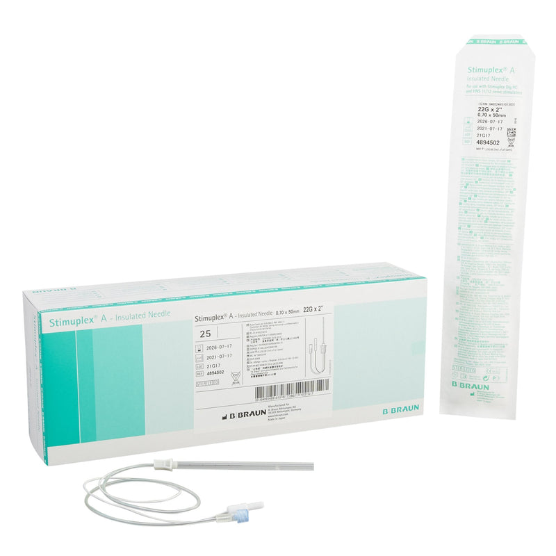 Peripheral Nerve Block Needle Stimuplex A 22 Gauge 2 Inch Insulated Single Shot | B. Braun Medical | SurgiMac