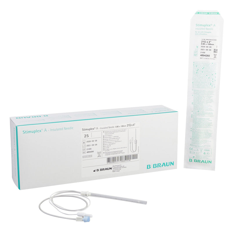 Peripheral Nerve Block Needle Stimuplex A 21 Gauge 4 Inch Insulated Single Shot | B. Braun Medical | SurgiMac