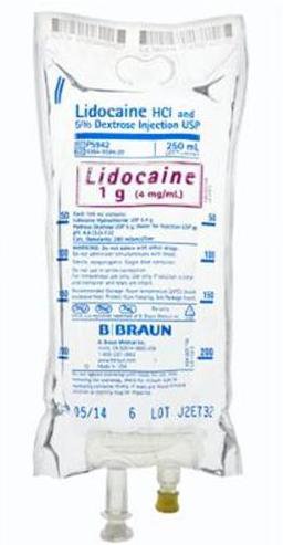 Lidocaine HCl / Dextrose 5%, Preservative Free 4 mg / mL IV Solution Flexible Bag 250 mL | B. Braun Medical | SurgiMac