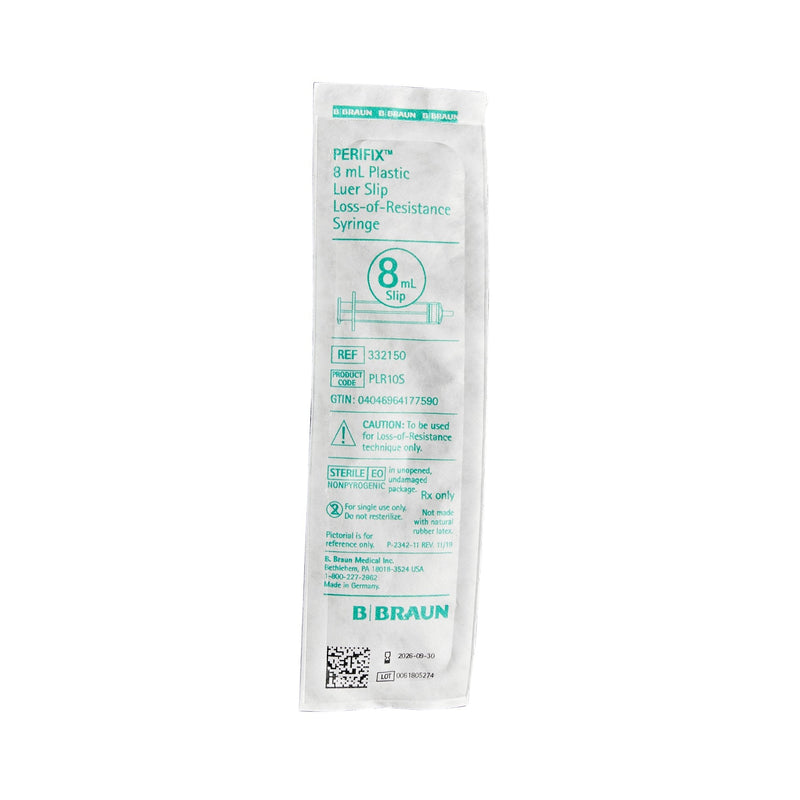 LOR Syringe Perifix 8 mL Luer Slip Tip Without Safety | B. Braun Medical | SurgiMac