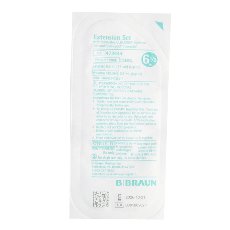 IV Extension Set Standard Bore 6 Inch Tubing Without Filter | B. Braun Medical | SurgiMac