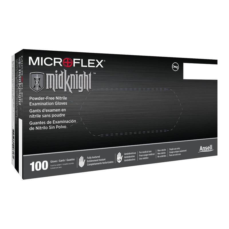 Exam Glove MICROFLEX MidKnight Black Fentanyl Tested by SurgiMac