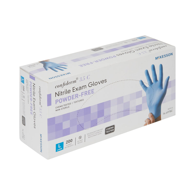 Exam Glove McKesson Confiderm 3.5C Blue Chemo Tested, 200/box