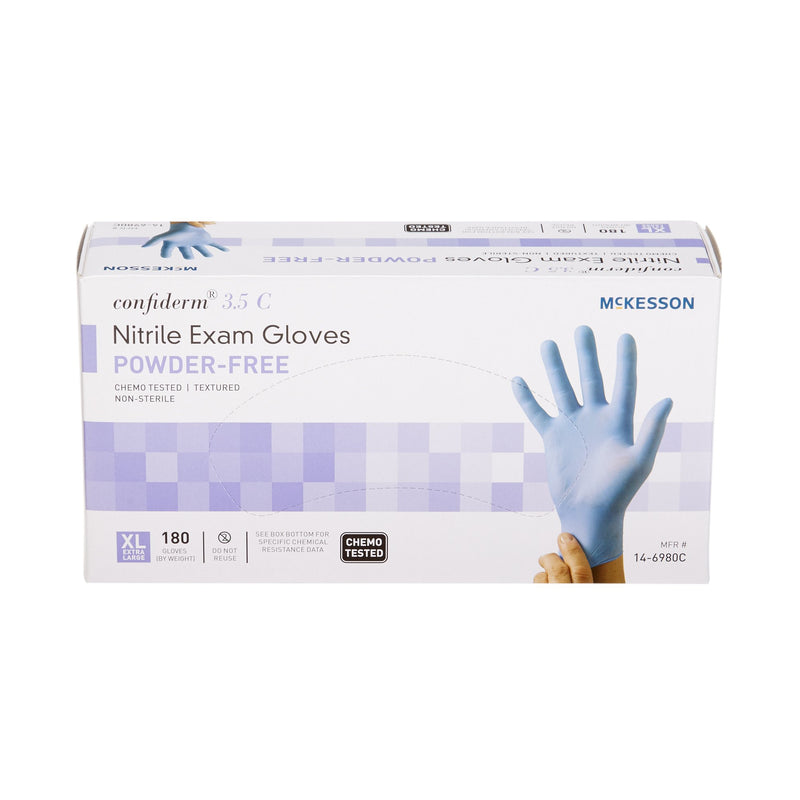 Exam Glove McKesson Confiderm 3.5C Blue Chemo Tested, 200/box