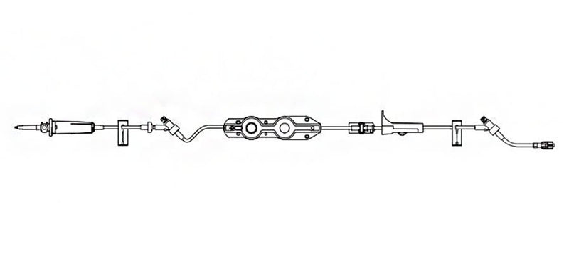 IV Pump Set Outlook Pump 2 Ports 15 Drops / mL Drip Rate Without Filter 129 Inch Tubing Solution | B. Braun Medical | SurgiMac