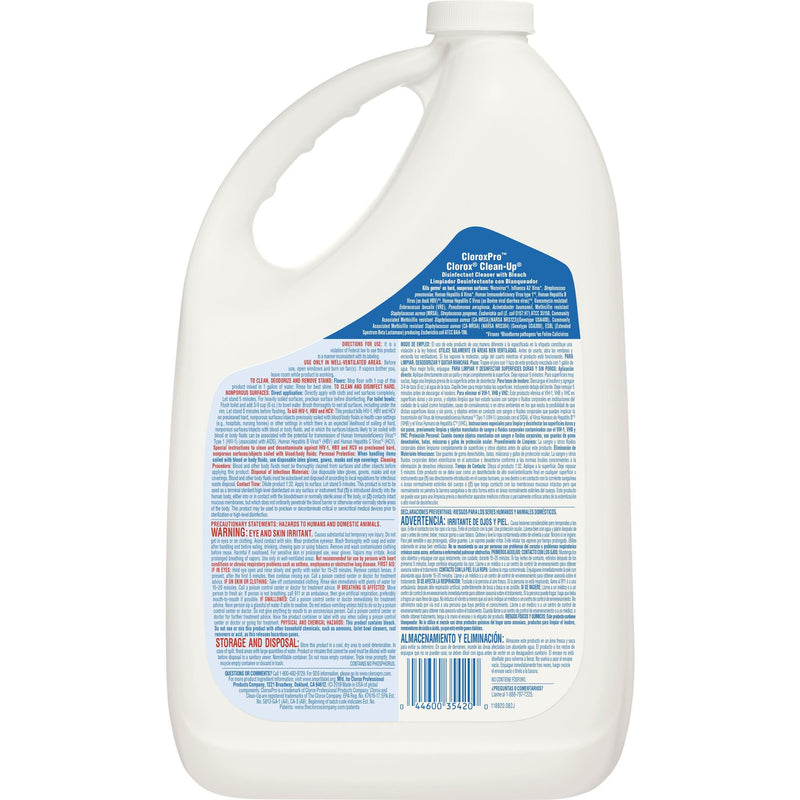 CloroxPro Clorox Clean-Up with Bleach Surface Disinfectant Cleaner Refill Manual Pour Liquid 1 gal. Jug