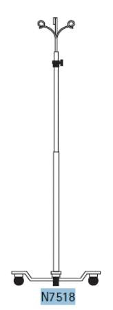 IV Stand 2-Hook 5 Legs | B. Braun Medical | SurgiMac