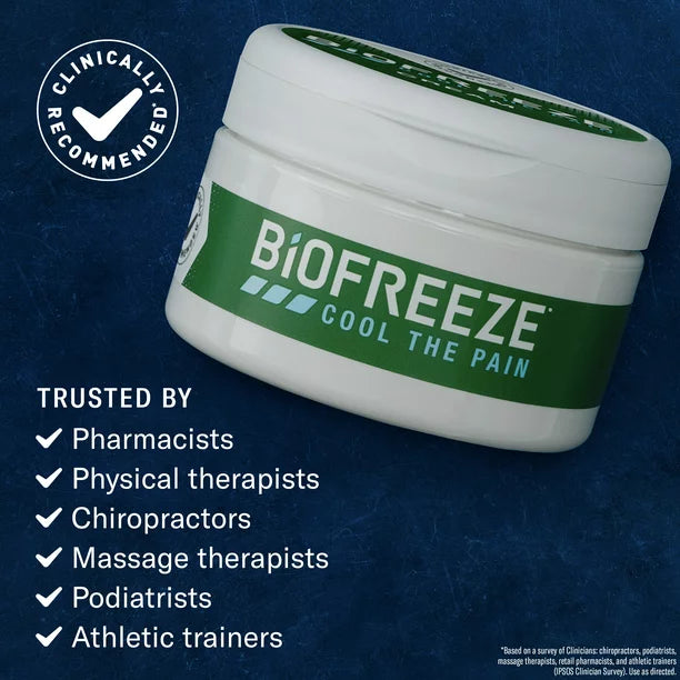 Biofreeze Cream, 3 oz Jar,  Box of 3