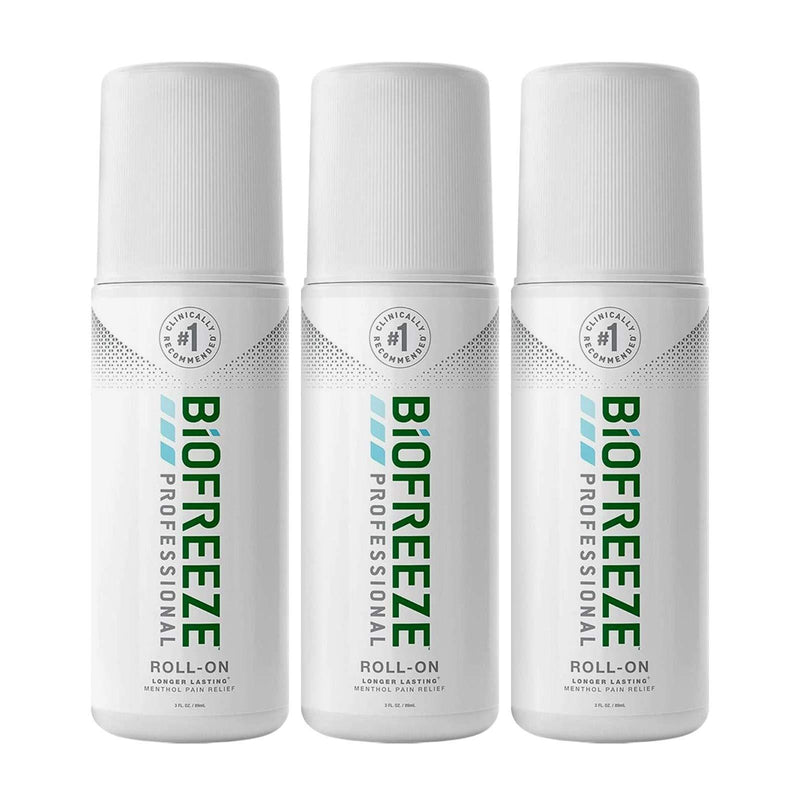 Topical Pain Relief Biofreeze Professional, 3 oz Roll-On, Colorless