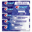 Crest 3D White Ultra Teeth Whitening Toothpaste, Vivid Mint, 5 pk./5.2 oz.