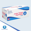 Dynarex Tongue Depressors, Sterile, 5.5" Junior-Sized Length, Made from Beige Birch Wood, Comes in Peel-Down Patches, 1 Box of 100