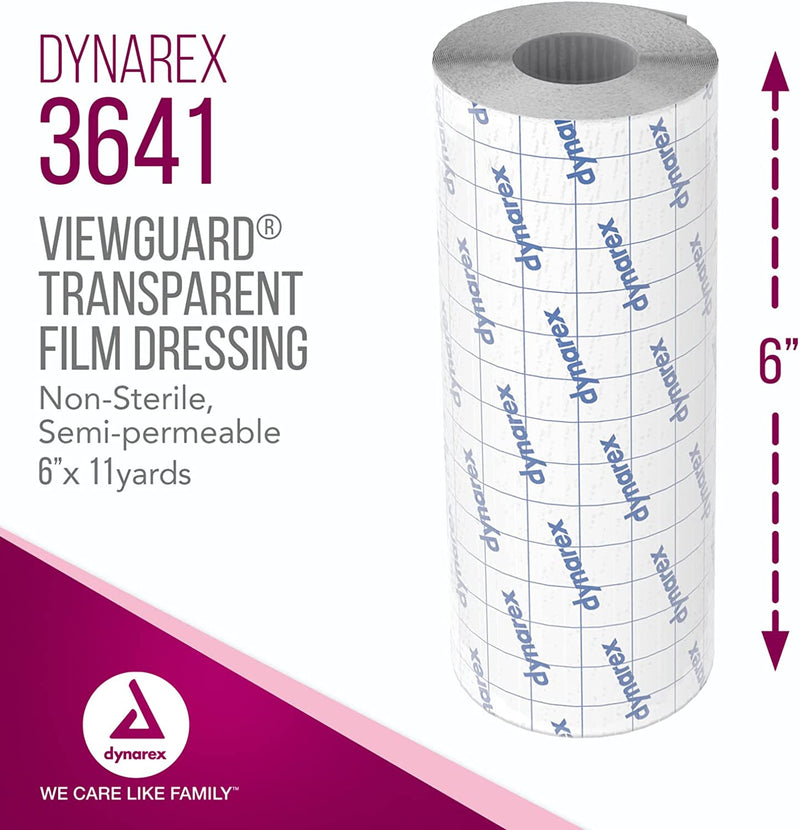 Dynarex View Guard Transparent Film Dressing Rolls, Non-Sterile Transparent Film Dressing