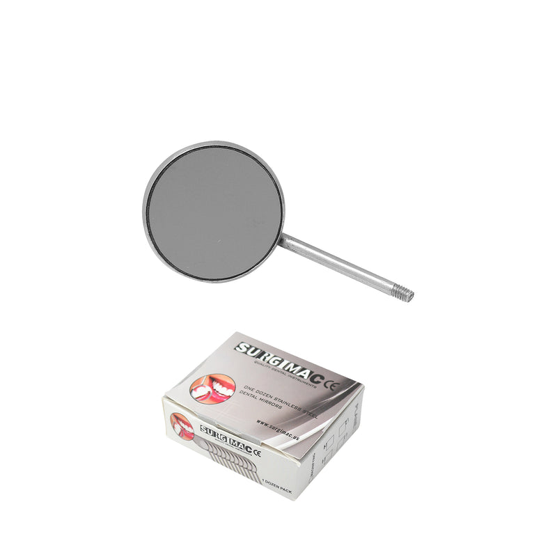 SurgiMac Dental Mirrors - Front Surface - Stainless-Steel – 12Pcs/Box *All sizes available*