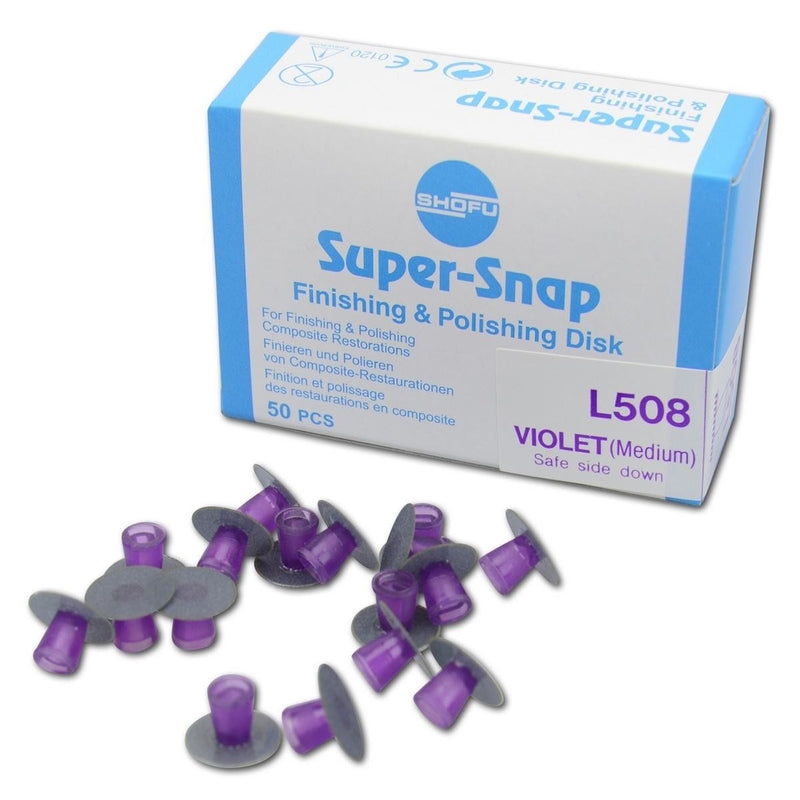 Super-Snap Disk, 12mm, Violet, Medium, Double Sided, 50/pk by SurgiMac