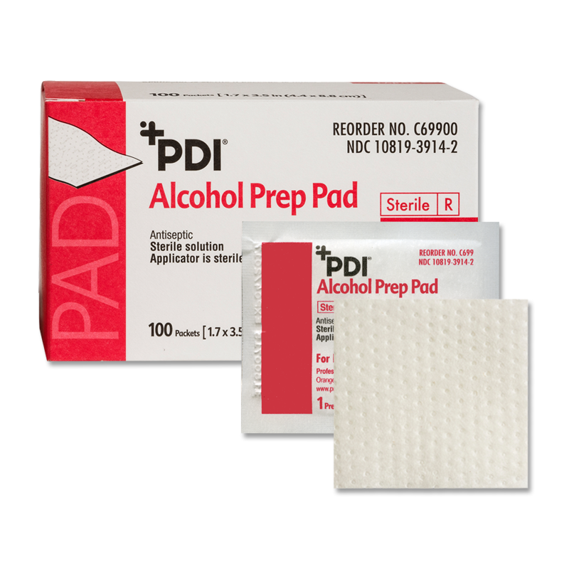 PDI Alcohol Prep Pads Sterile, Large - 2.5 x 3 Inch, C69900