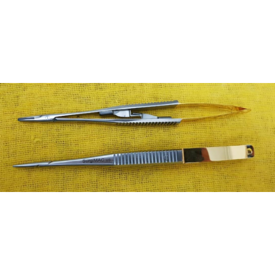 CastroViejo Needle Holder with Tungsten Carbide Inserts Tip with Lock 5.5"