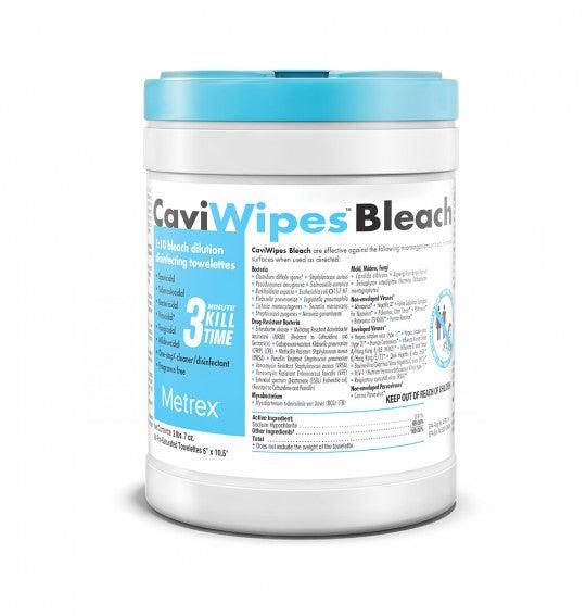 CaviWipes™ Bleach 90 Count Canister, 6 X 10-1/2 Inch, 12 Canisters per Case