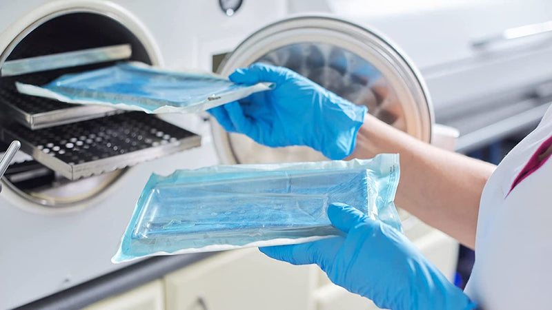 Self-Sealing Sterilization Pouch, Paper/Blue Film