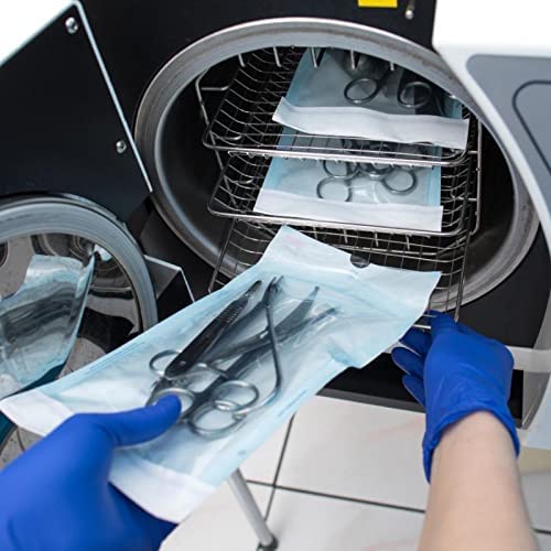 1000 Self Sealing Sterilization Autoclave Pouch, 5.25 Inches x 10 Inches, Paper Blue Film, 5 Boxes of 200 Pouches 1000 Self Sealing Sterilization Autoclave Pouch, 5.25 Inches x 10 Inches, Paper Blue Film, 5 Boxes of 200 Pouches