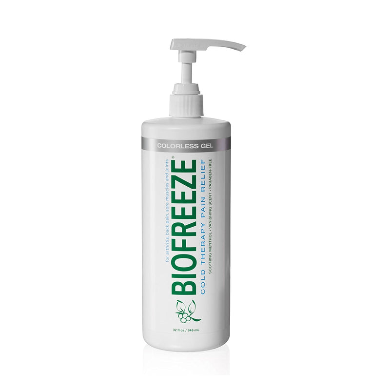 Topical Pain Relief Biofreeze Professional, 32 oz Gel Pump, Colorless