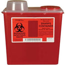 Monoject Medium 8 quart Sharps Disposal Container, Chimney-Top, Red
