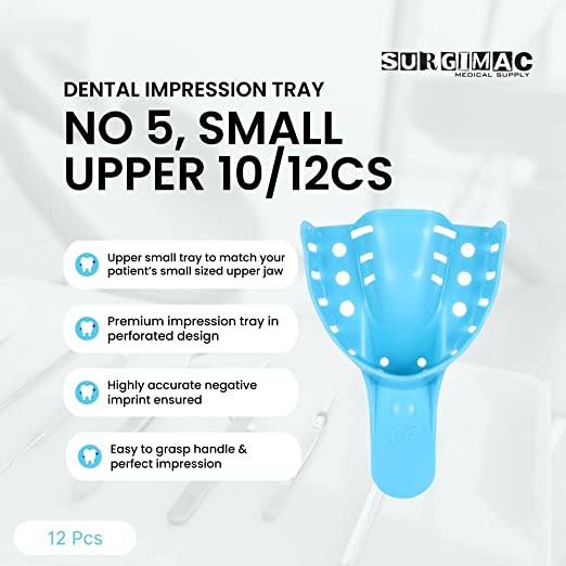 SurgiMac Disposable Dental Perforated Plastic Impression Trays