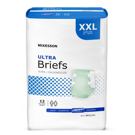 Unisex Adult Incontinence Brief McKesson Ultra Disposable Heavy Absorbency