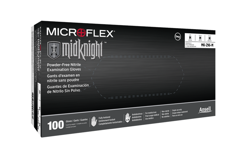 Exam Glove MICROFLEX MidKnight Black Fentanyl Tested by SurgiMac
