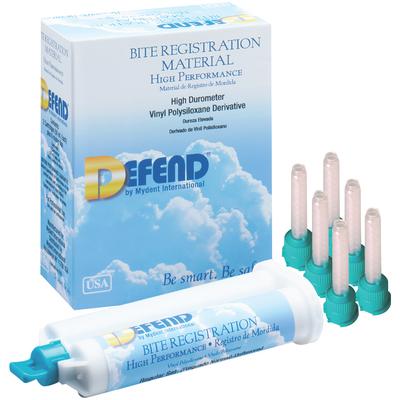 Defend Bite Registration Material, Unflavored Fast Set, 2 - 50 mL Cartridges and 6 Mixing Tips